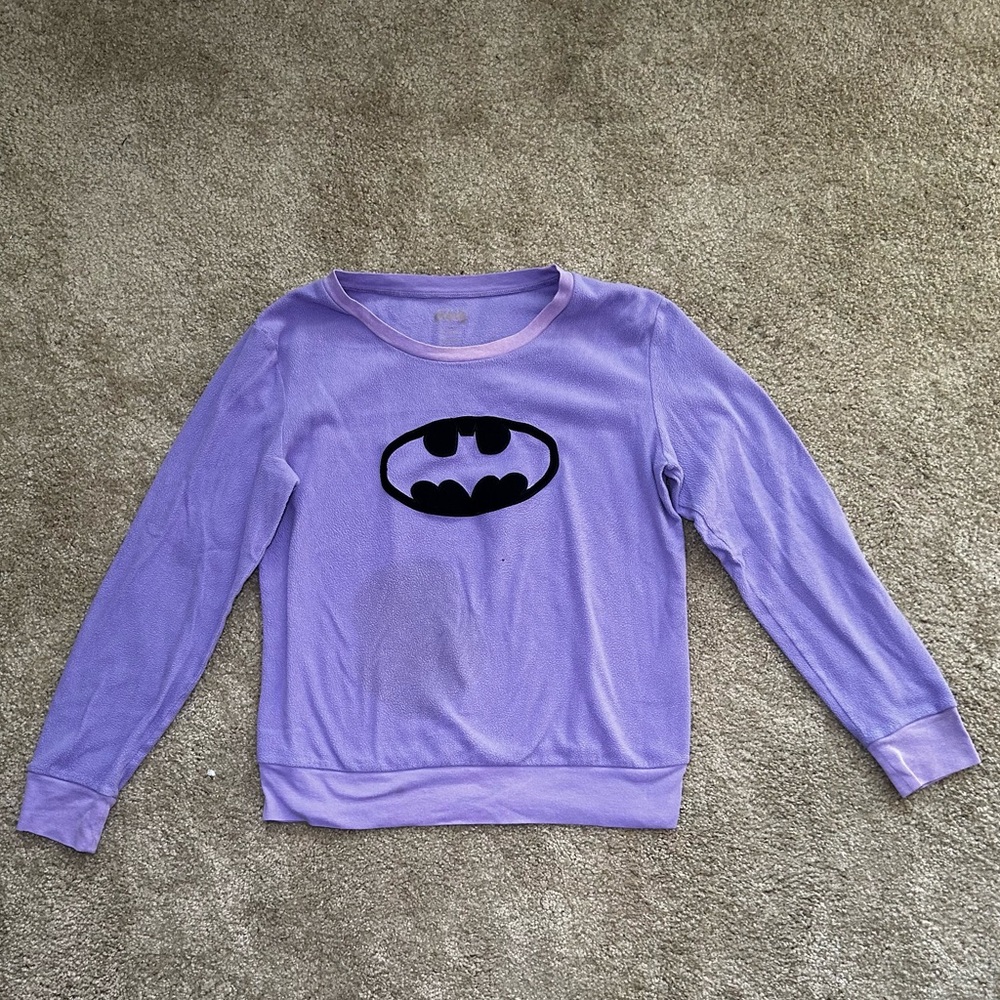 Purple BatMan Kids Long Sleeve Size M